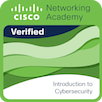 Cisco introduction to cybersecurity badge Cybersecurity